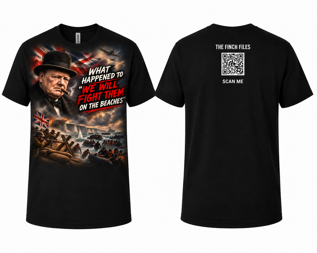 FIGHT THEM ON THE BEACHES Men's T-Shirt