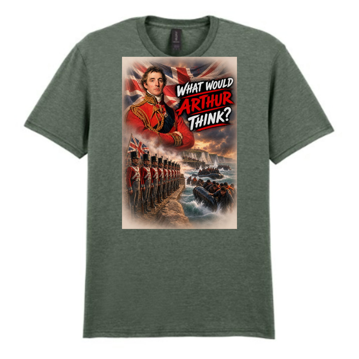 Mockup - Heather Military Green