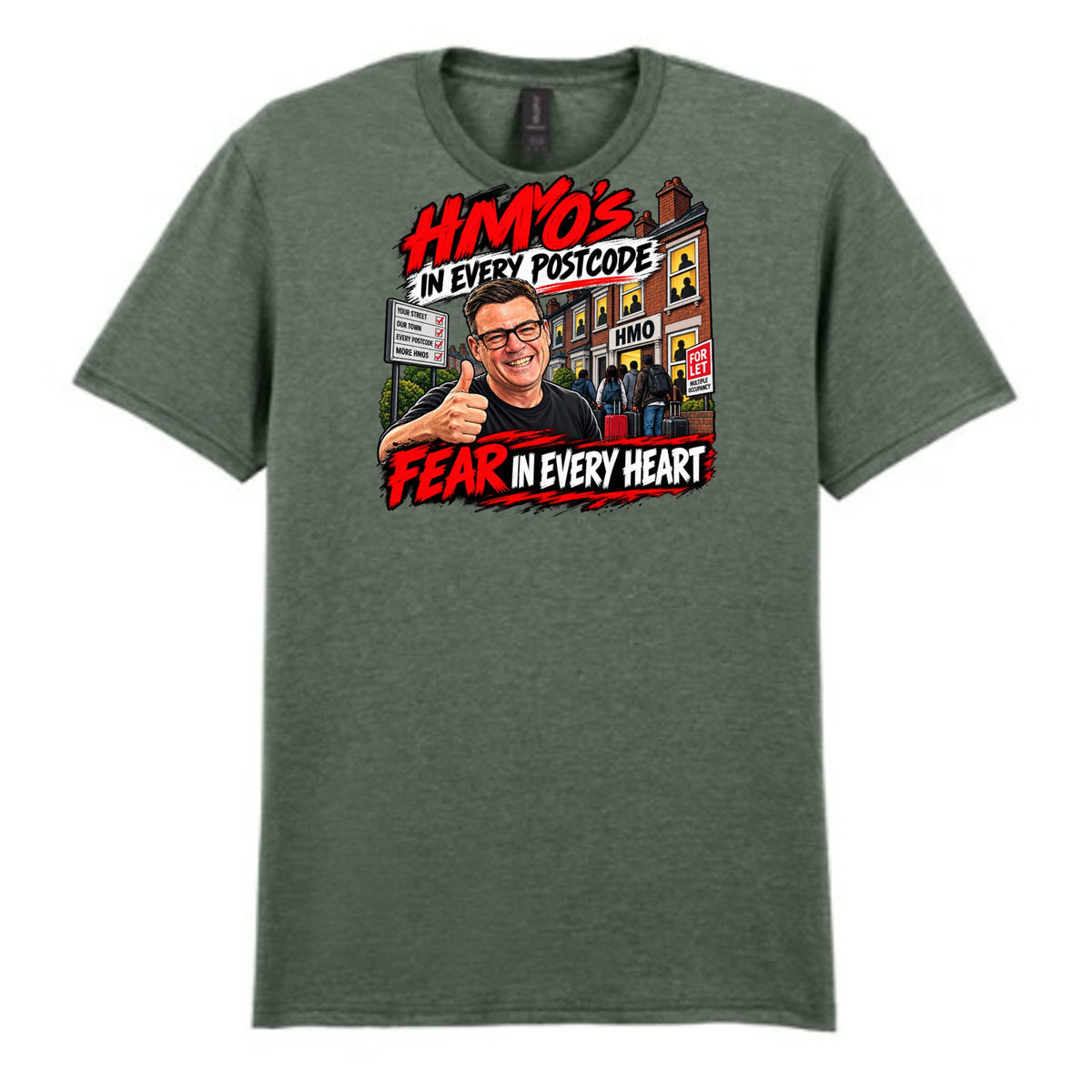 Mockup - Heather Military Green
