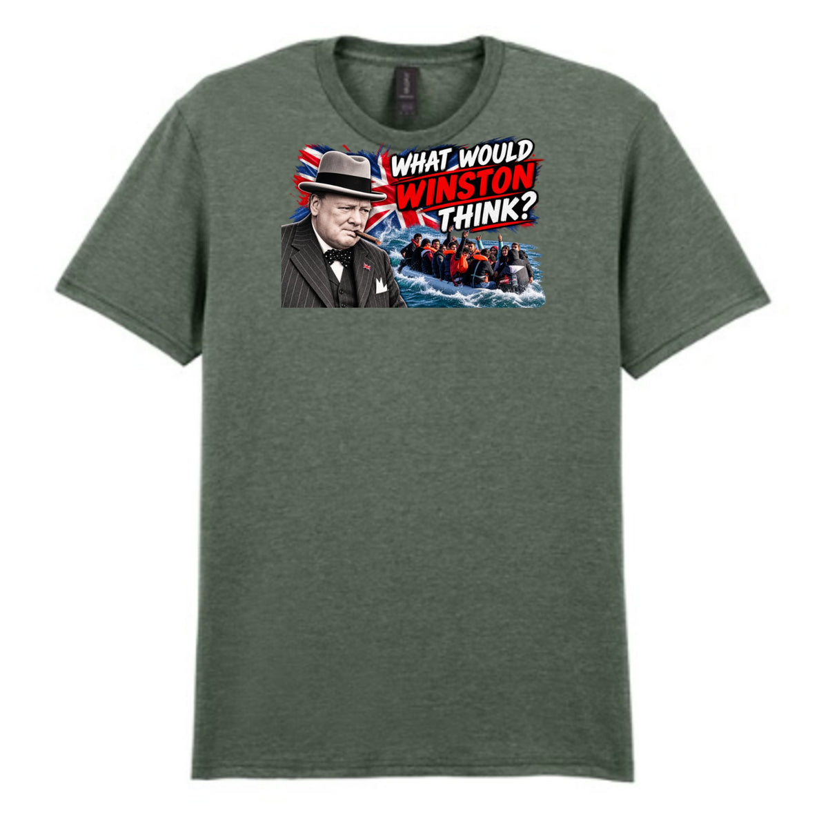 Mockup - Heather Military Green