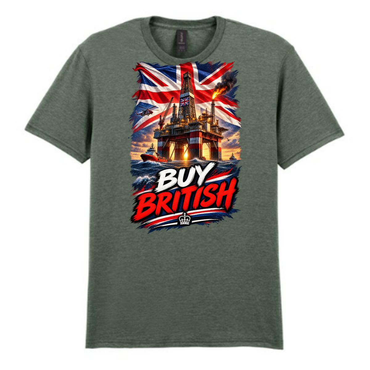 Mockup - Heather Military Green
