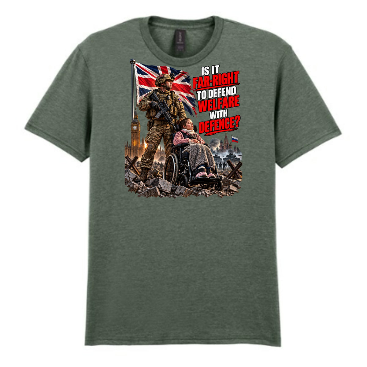 Mockup - Heather Military Green