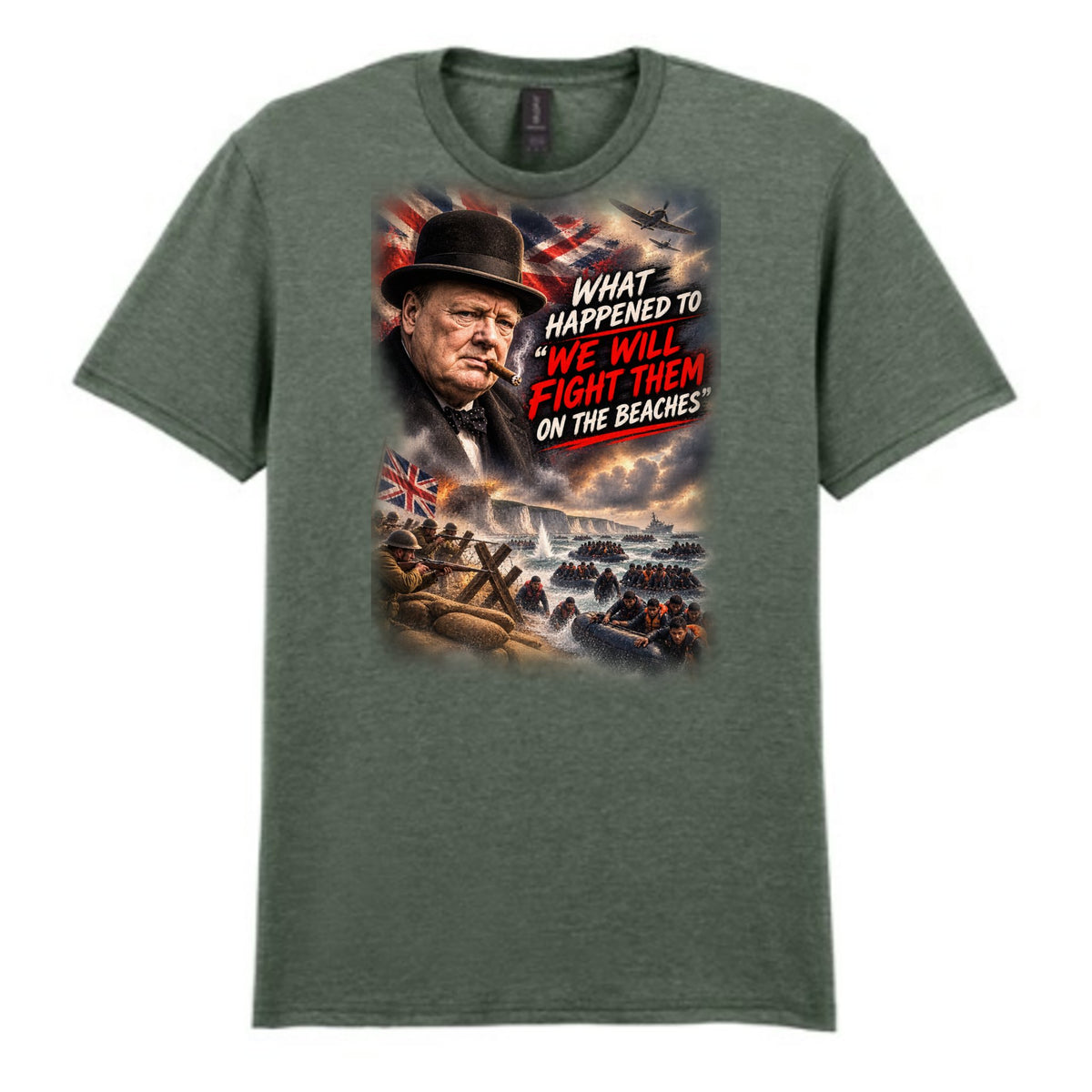 Mockup - Heather Military Green