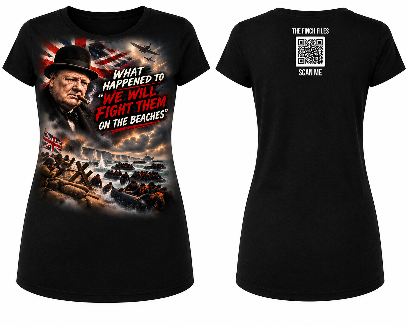 FIGHT THEM ON THE BEACHES Women's T-Shirt