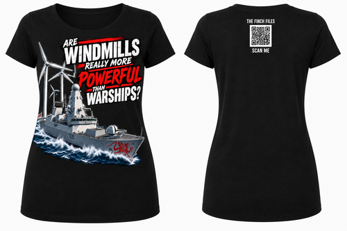 ARE WINDMILLS REALLY MORE POWERFUL THAN WARSHIPS? Women's T-Shirt